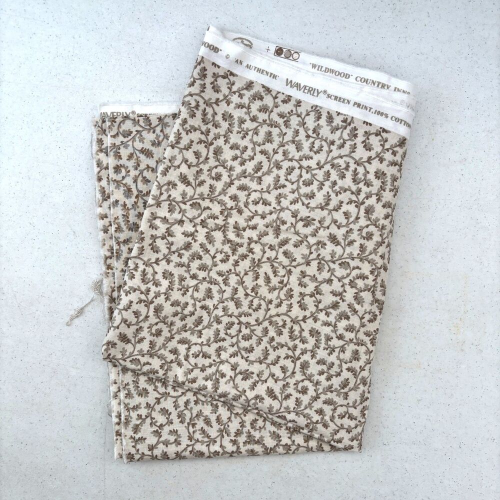 Waverly Wildwood Fabric Large Uncut 52x40 Vintage Home Decor Sewing Cottage